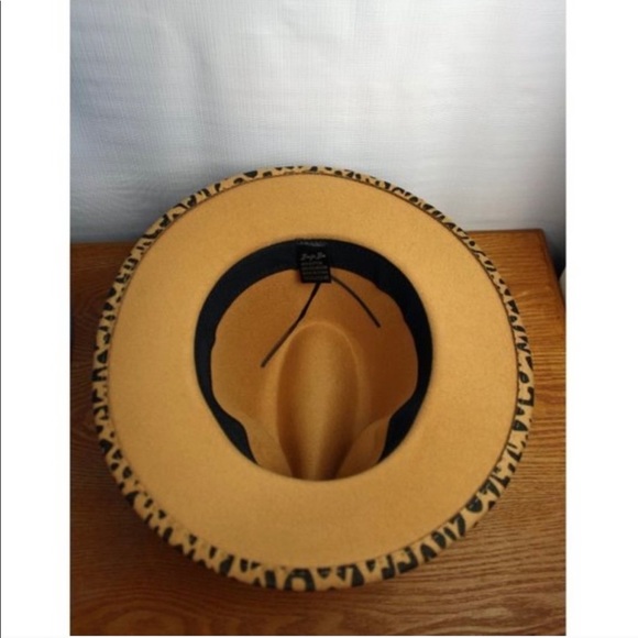 New! Sale 🔥Carmel Leopard Belted Wool Felt Panama Hat - Picture 5 of 9